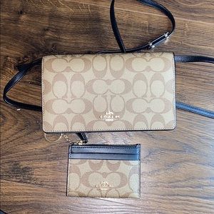 Coach crossbody and keychain wallet